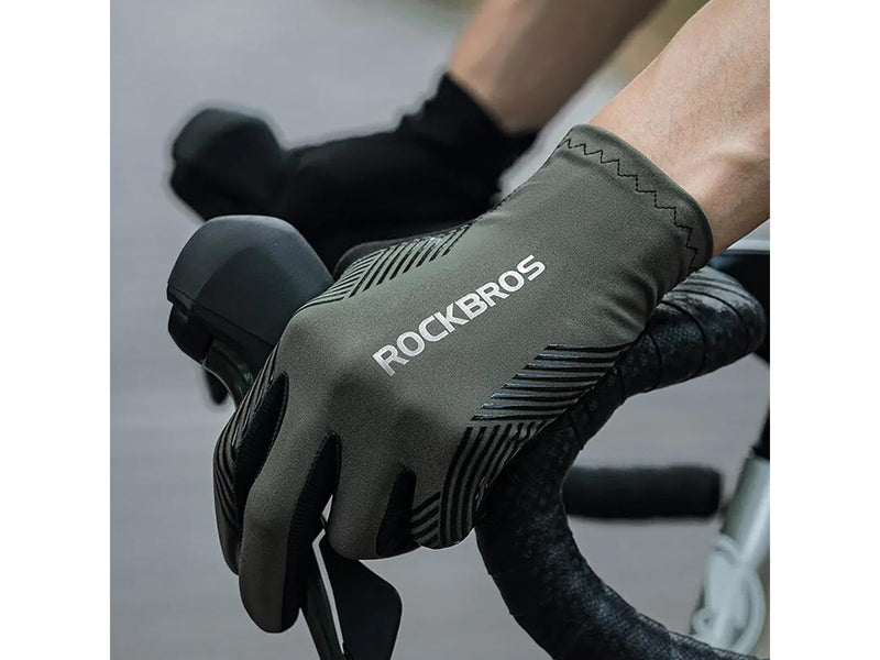 Rockbros 16110006003 shock-absorbing cycling gloves size L - green and black