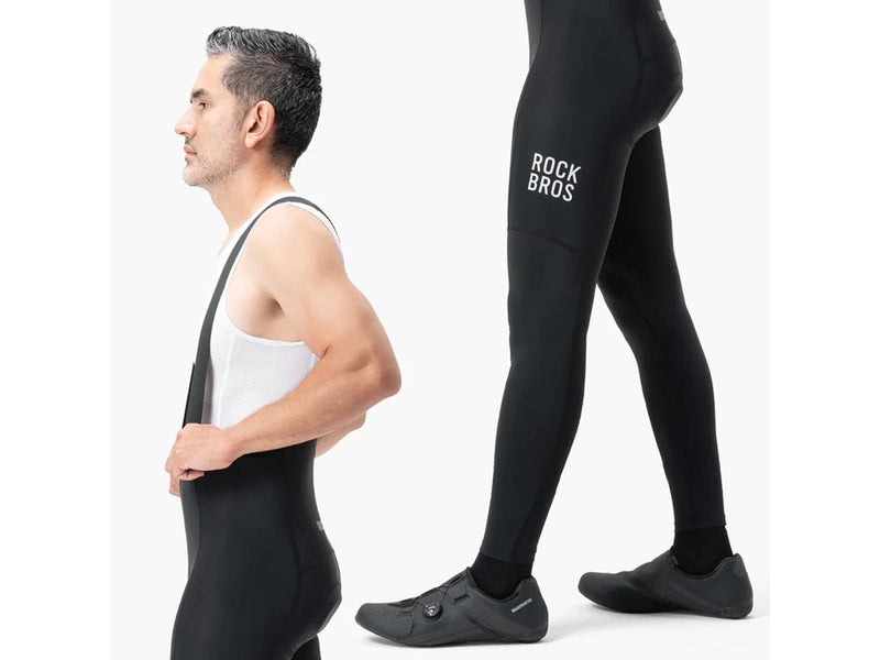 Rockbros 200021 Long Cycling Bib Shorts with Pad Size L - Black