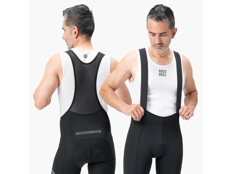 Rockbros 200021 Long Cycling Bib Shorts with Pad Size S - Black