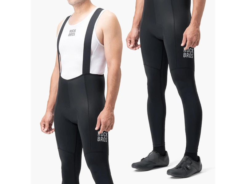Rockbros 200021 Long Cycling Bib Shorts with Pad Size XXL - Black