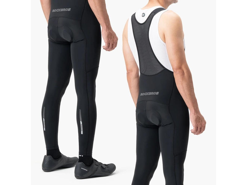Rockbros 200021 Long Cycling Bib Shorts with Pad Size XXL - Black