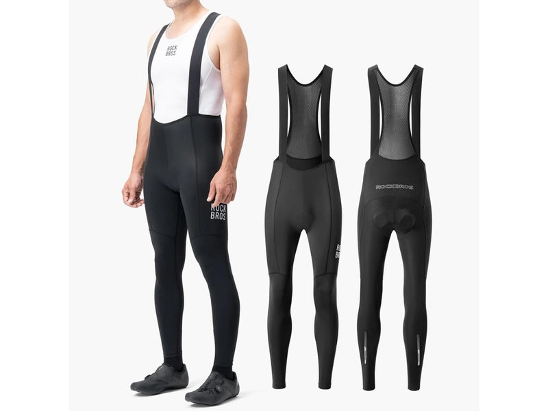 Rockbros 200021 Long Cycling Bib Shorts with Pad Size XXXL - Black