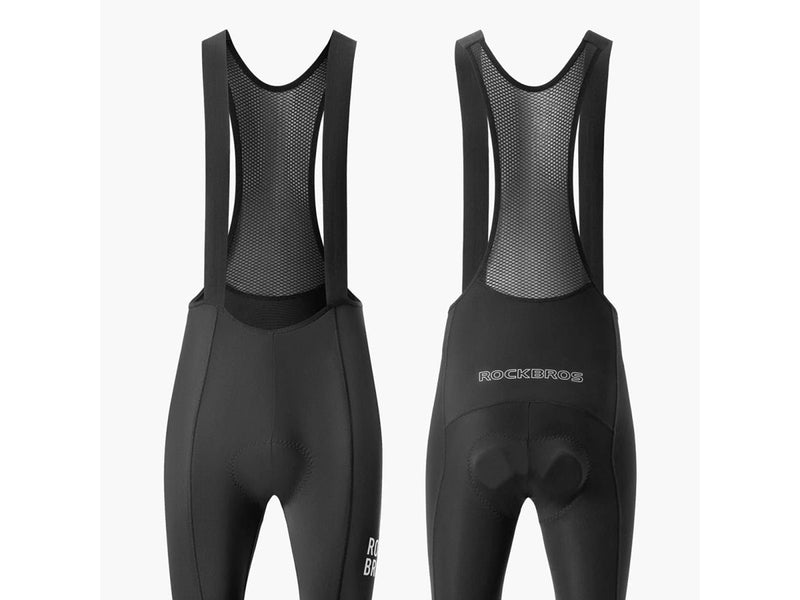 Rockbros 200021 Long Cycling Bib Shorts with Pad Size XXXL - Black