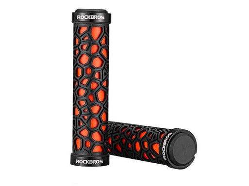 Rockbros 2017-14AOR bicycle grips - black and orange