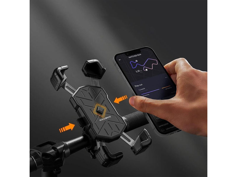 Rockbros 25210030001 Handlebar Bike Phone Holder - Black