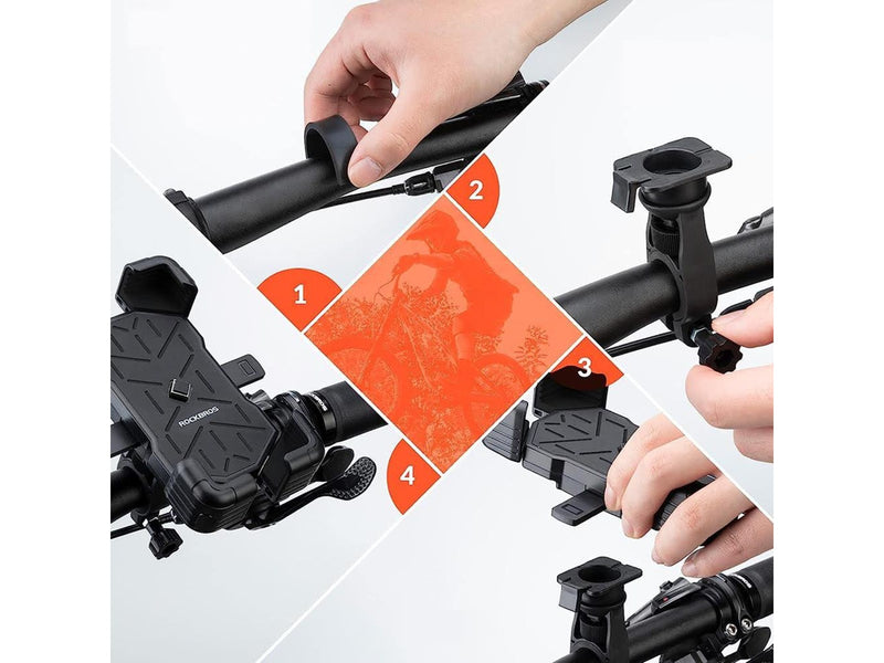 Rockbros 25210030001 Handlebar Bike Phone Holder - Black *DEMO*