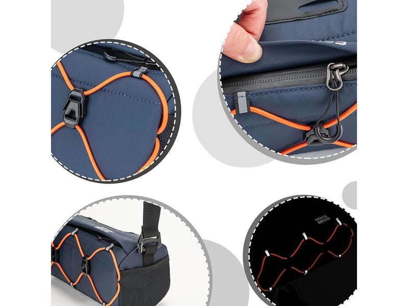 Rockbros 30110054002 bicycle handlebar bag 2.2 l - blue