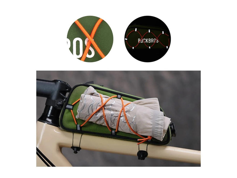 Rockbros 30120045001 ROAD TO SKY bicycle bag for the top frame tube waterproof 0.7L - green