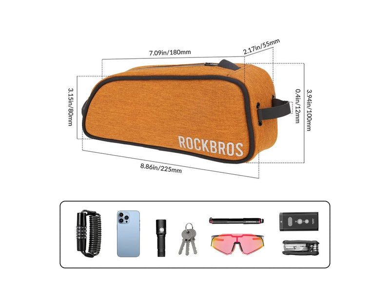 Rockbros 30120045004 ROAD TO SKY bicycle bag for the top frame tube waterproof 0.7L - orange
