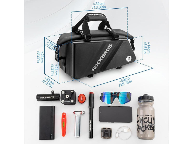 Rockbros 30140090001 bicycle bag for trunk 11.6l - black