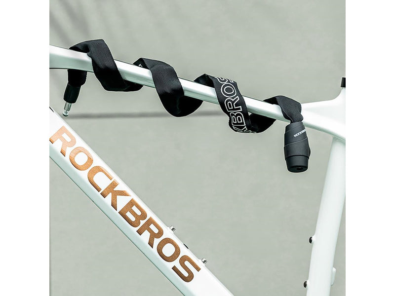 Rockbros 3230002001 bicycle lock with combination and key - black