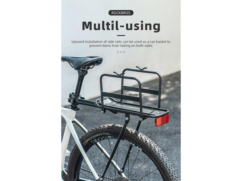 Rockbros 33210004001 bicycle rack with shelf - black