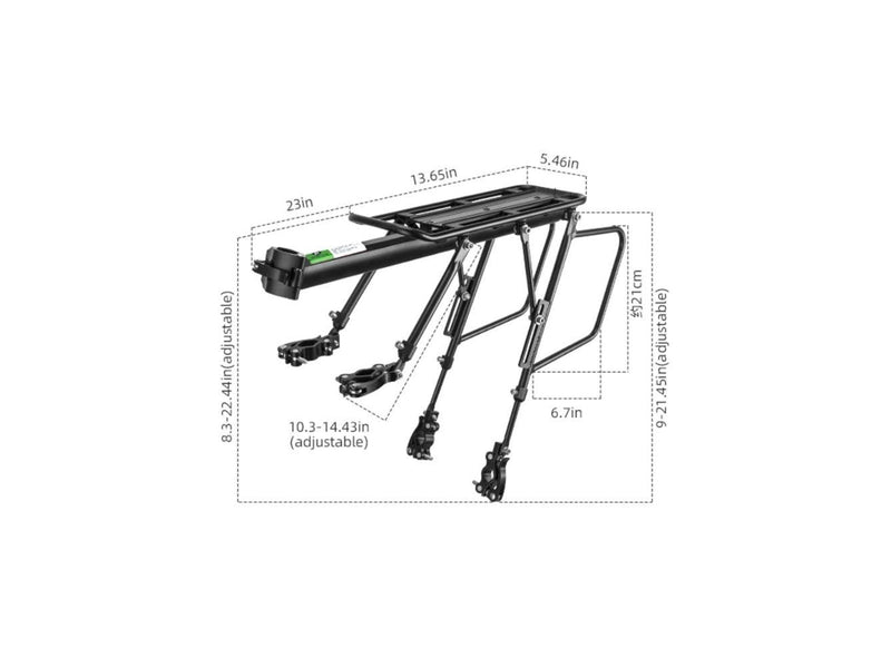 Rockbros 33210004001 bicycle rack with shelf - black