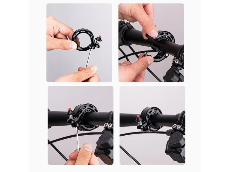 Rockbros 34210028001 Q-shaped bicycle bell - black