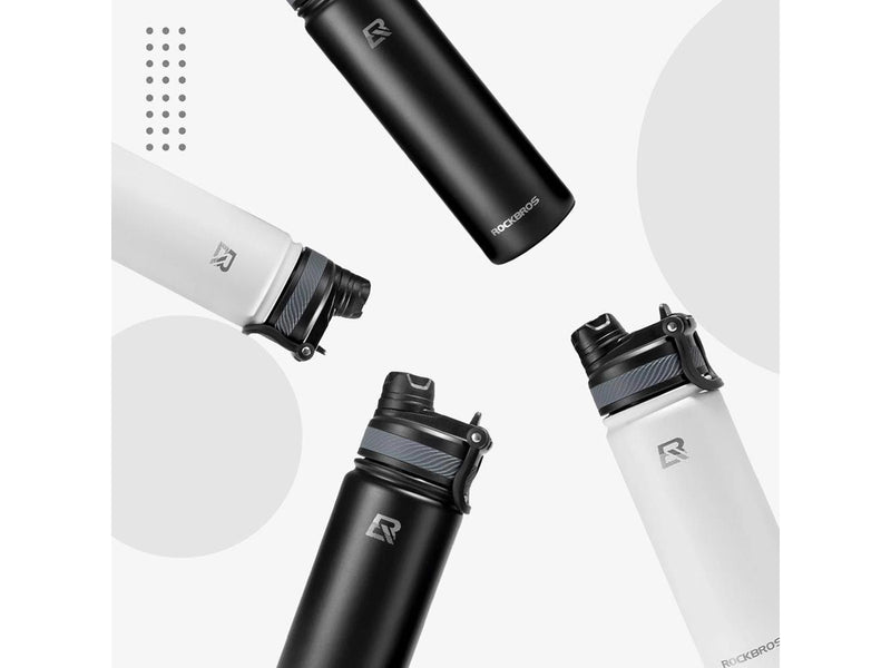 Rockbros 35210029002 thermal bicycle bottle for drinks 650 ml - black