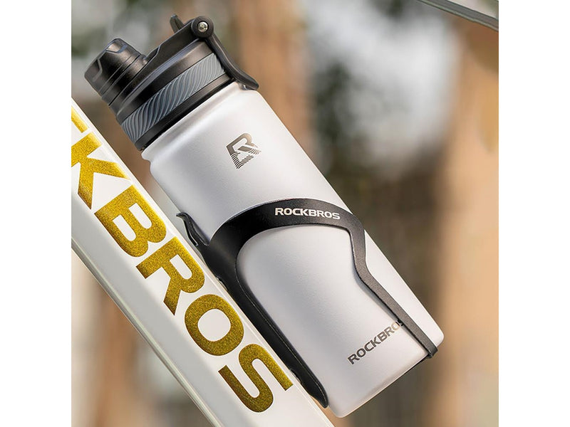 Rockbros 35210029005 thermal bicycle bottle for drinks 550 ml - white