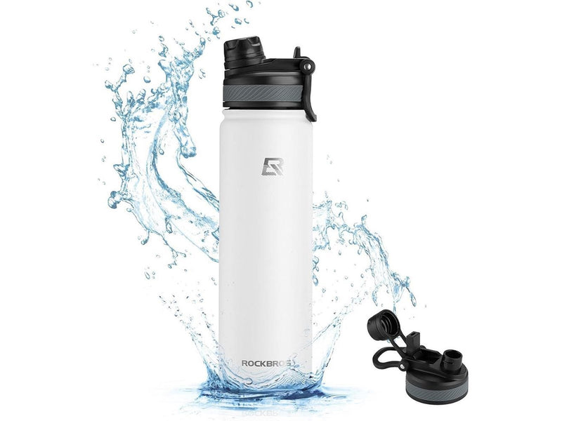 Rockbros 35210029006 thermal bicycle bottle for drinks 650 ml - white