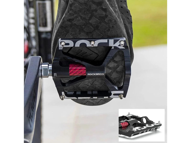 Rockbros 37213071001 Aluminum Alloy Bicycle Pedal Set - Black