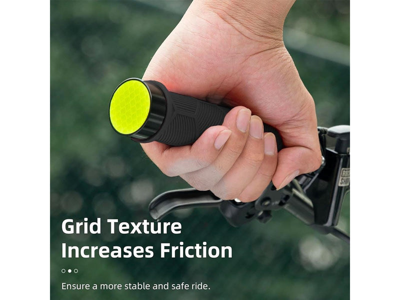 Rockbros 40720007001 bicycle grips with reflector - black