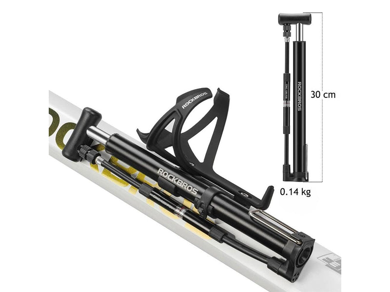 Rockbros 42322821001 floor bicycle pump - black