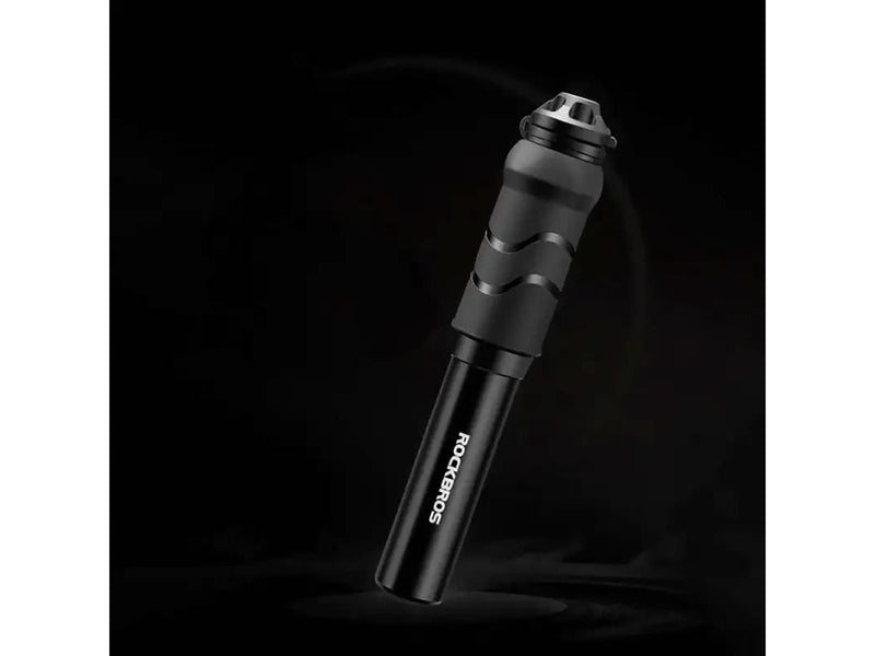Rockbros 810PCS-HP Mini Hand Bicycle Pump with Presta & Schrader Hose - Black