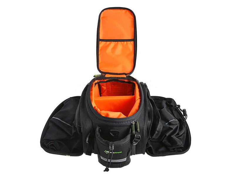 Rockbros A6-03BK bicycle bag for trunk 35 l with fold-out pockets - black