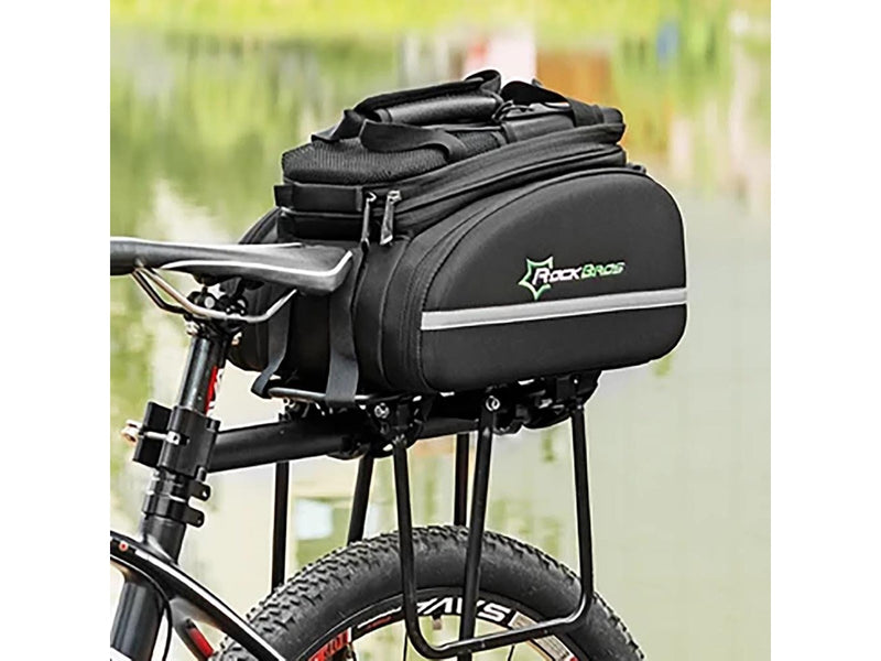 Rockbros A6-03BK bicycle bag for trunk 35 l with fold-out pockets - black