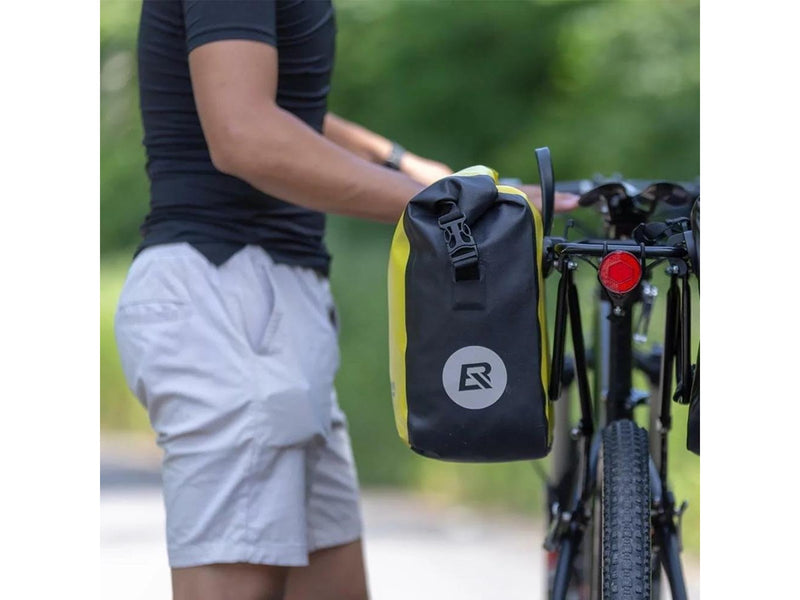 Rockbros AS-003-1Y waterproof bicycle bag with shoulder strap front/rear mounting 10-14l - yellow