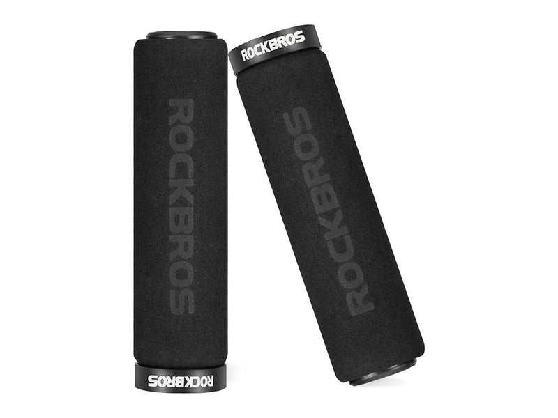 Rockbros BT1001BKBK sponge bicycle handlebar grips - black