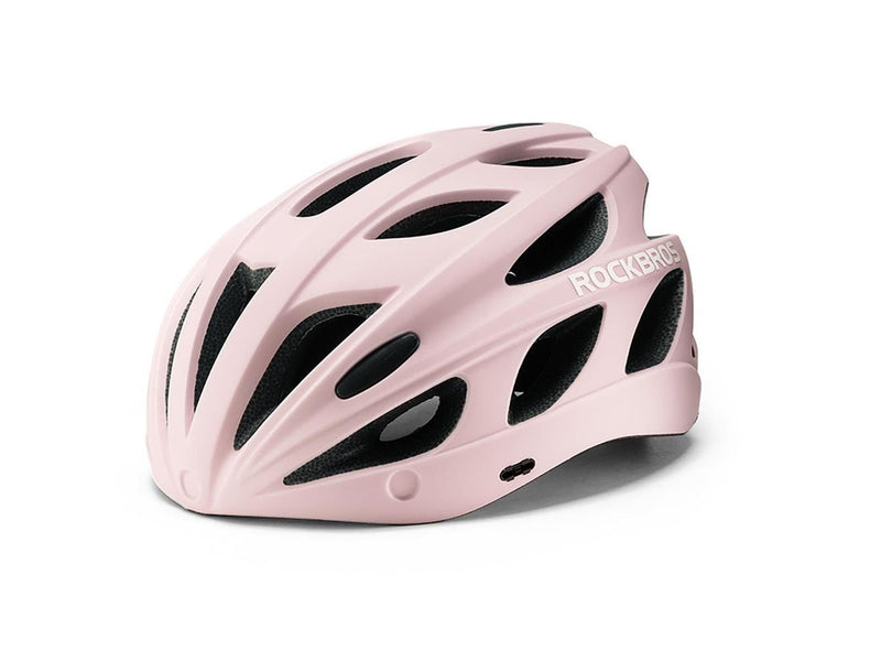 Rockbros Bike Helmet with Visor Detachable UV Goggles Detachable Visor Unisex - Pink