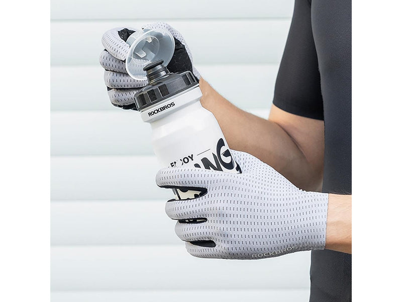 Rockbros Breathable Full Finger Cycling Gloves Size: M - Green