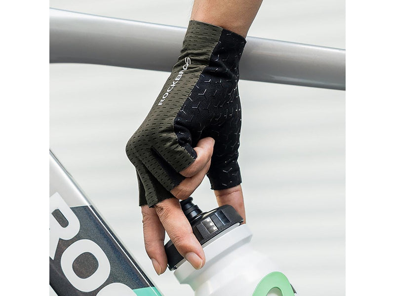 Rockbros Breathable Short Finger Cycling Gloves Size: S - Gray