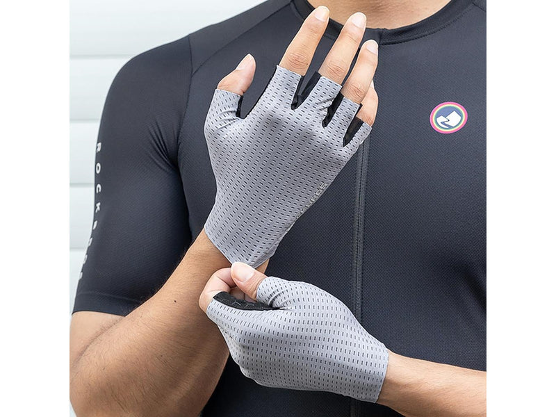 Rockbros Breathable Short Finger Cycling Gloves Size: XL - Gray