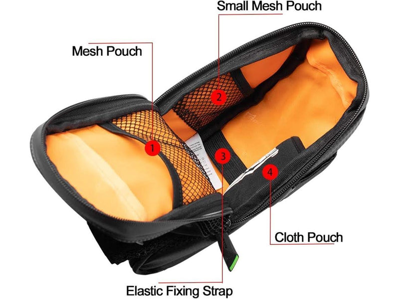 Rockbros C7-1 waterproof bicycle bag with saddle mounting 1.5l - black