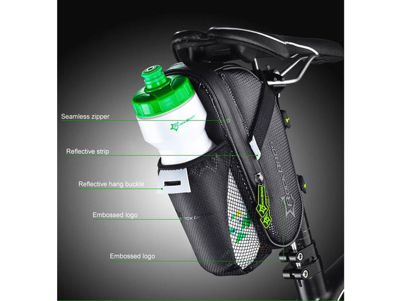 Rockbros C7-1 waterproof bicycle bag with saddle mounting 1.5l - black