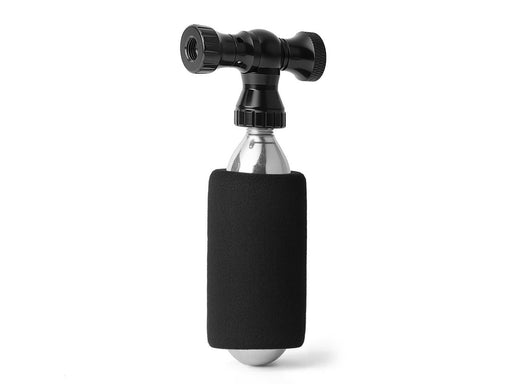 Rockbros CO₂ pump aluminum alloy valve head cartridge-free Presta/Schrader compatible - black