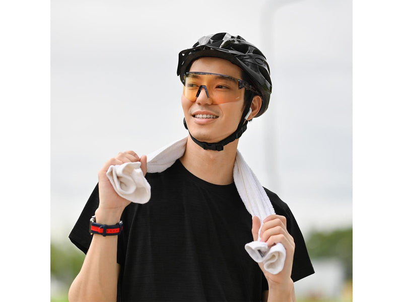 Rockbros Cycling Glasses Photochromic with UV Protection and Corrective Insert - Transparent Black