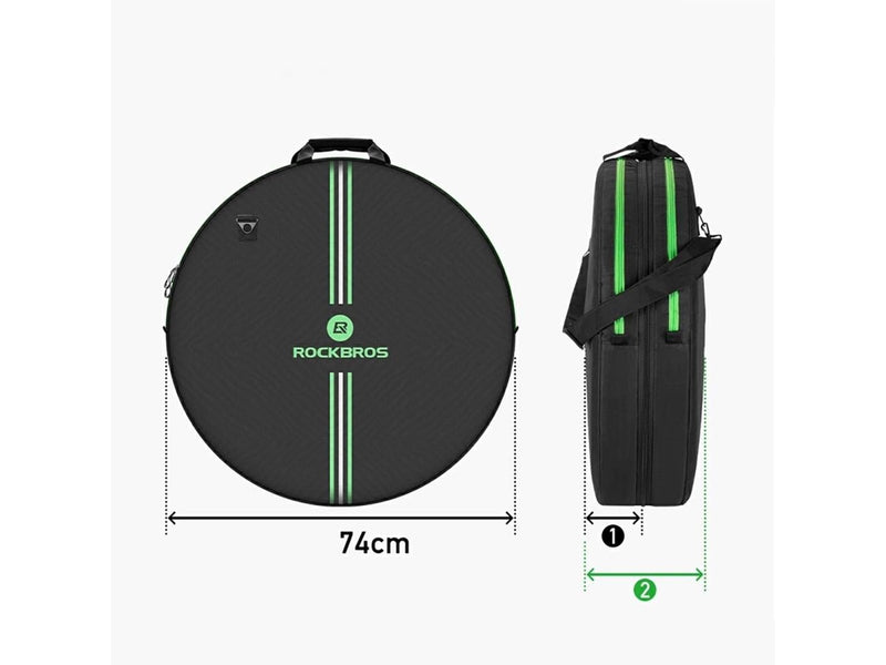 Rockbros D40 transport cover for ø74cm wheel - black
