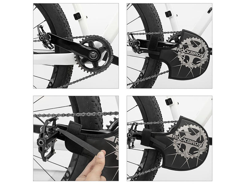 Rockbros D76 Crankset Transport Cover - Black and Gray