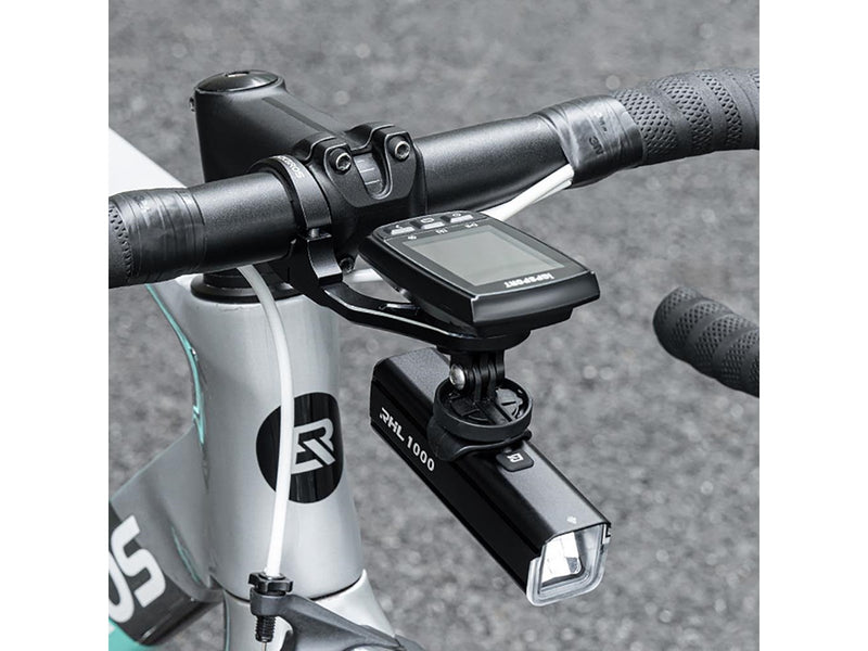 Rockbros FK-301 2-in-1 Handlebar Bike Mount for Computer/Navigator and Camera/Lighting - Black