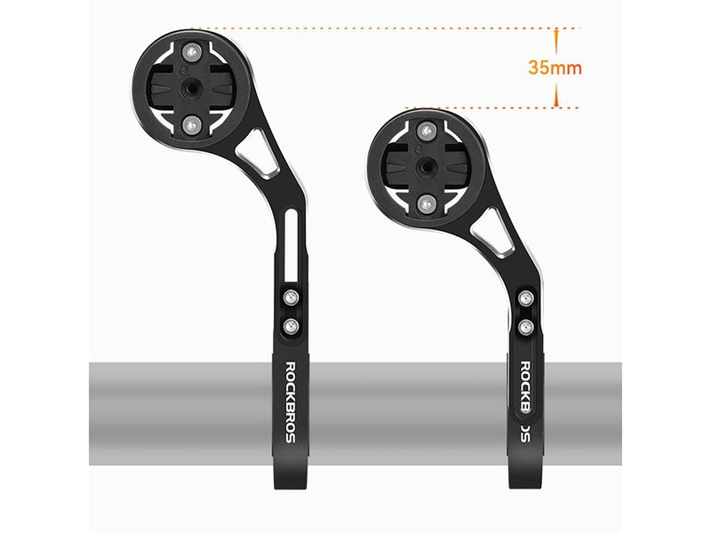 Rockbros FK-301 2-in-1 Handlebar Bike Mount for Computer/Navigator and Camera/Lighting - Black