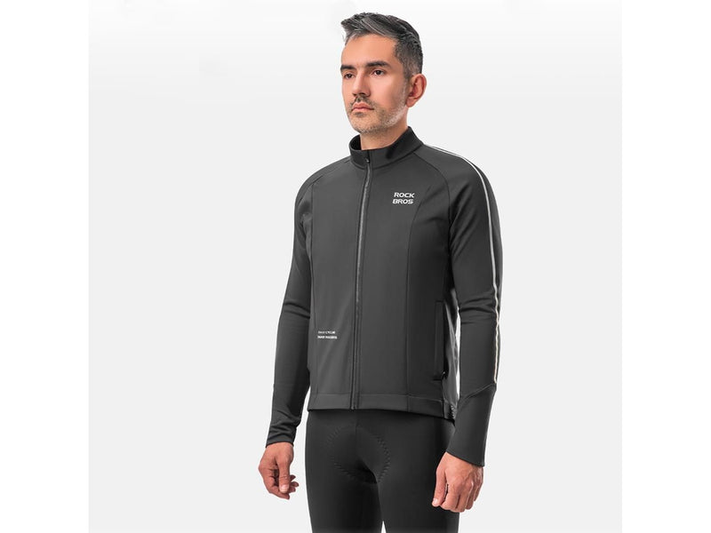 Rockbros Fall/Winter Long Sleeve Cycling Jacket S - Black