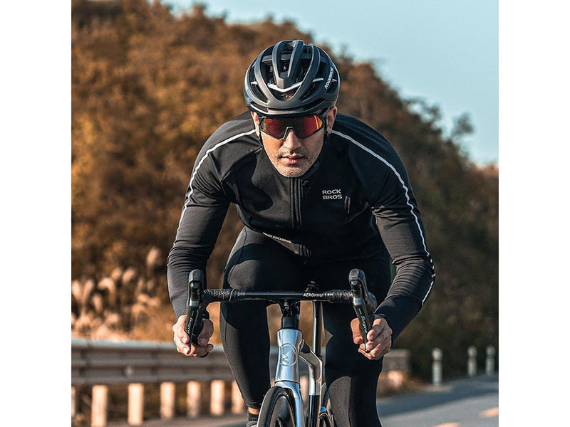 Rockbros Fall/Winter Long Sleeve Cycling Jacket S - Black