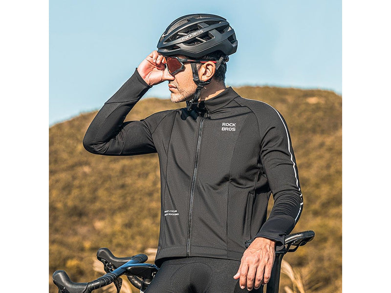 Rockbros Fall/Winter Long Sleeve Cycling Jacket S - Black