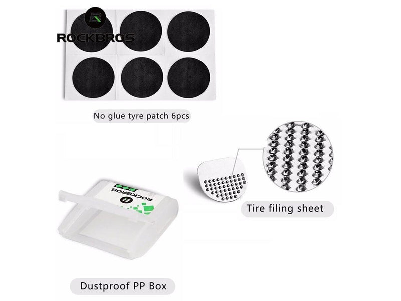 Rockbros GJ2001 repair kit for bicycle inner tubes - translucent
