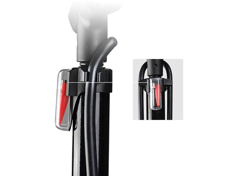 Rockbros GP6532B Floor Pump with Pressure Gauge - Black and Orange