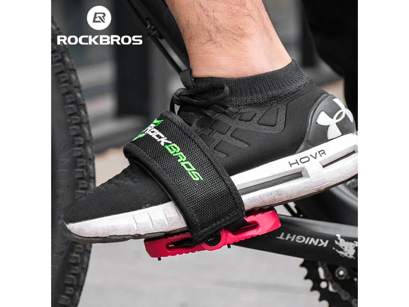 Rockbros GZT1001BK Bicycle Pedal Straps 2 pcs - Black
