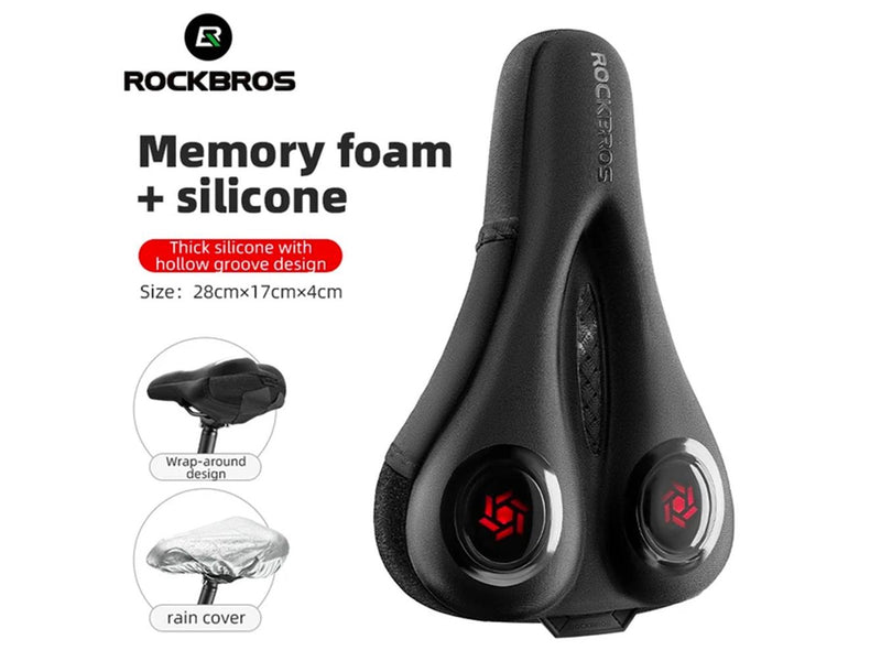 Rockbros LF044R saddle cover + rain cover - black and red