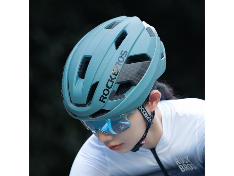 Rockbros LK-15 Carbon Fiber Bike Helmet 58-62cm - Light Blue