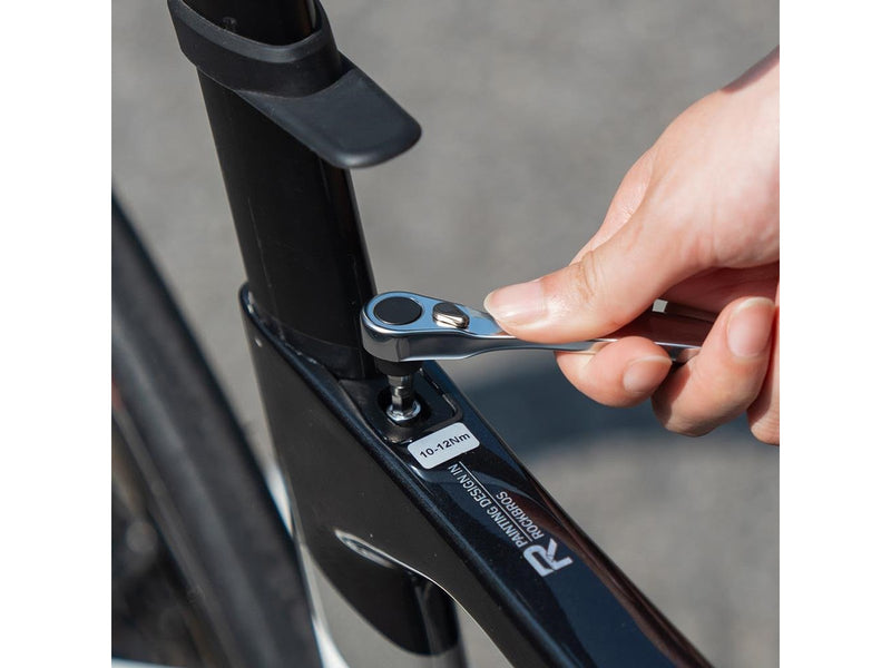 Rockbros Multitool Bike Tool Set with CO2 Pump and Ratchet Wrench - Black